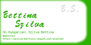 bettina szilva business card